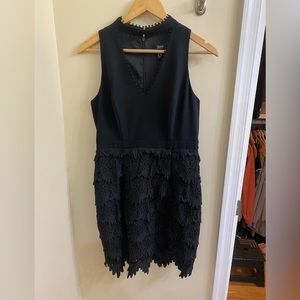 Black cocktail dress by Aidan Mattox